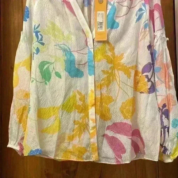 Tanya Taylor Illa Woman’s Silk Blend Top Size 6 - Picture 2 of 9